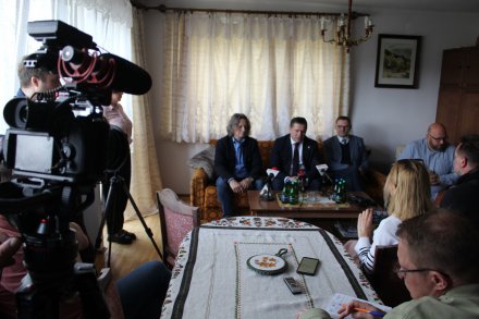 Konferencja prasowa dotycząca "Festiwalu słowa im. Jerzego Pilcha Granatowe Góry"